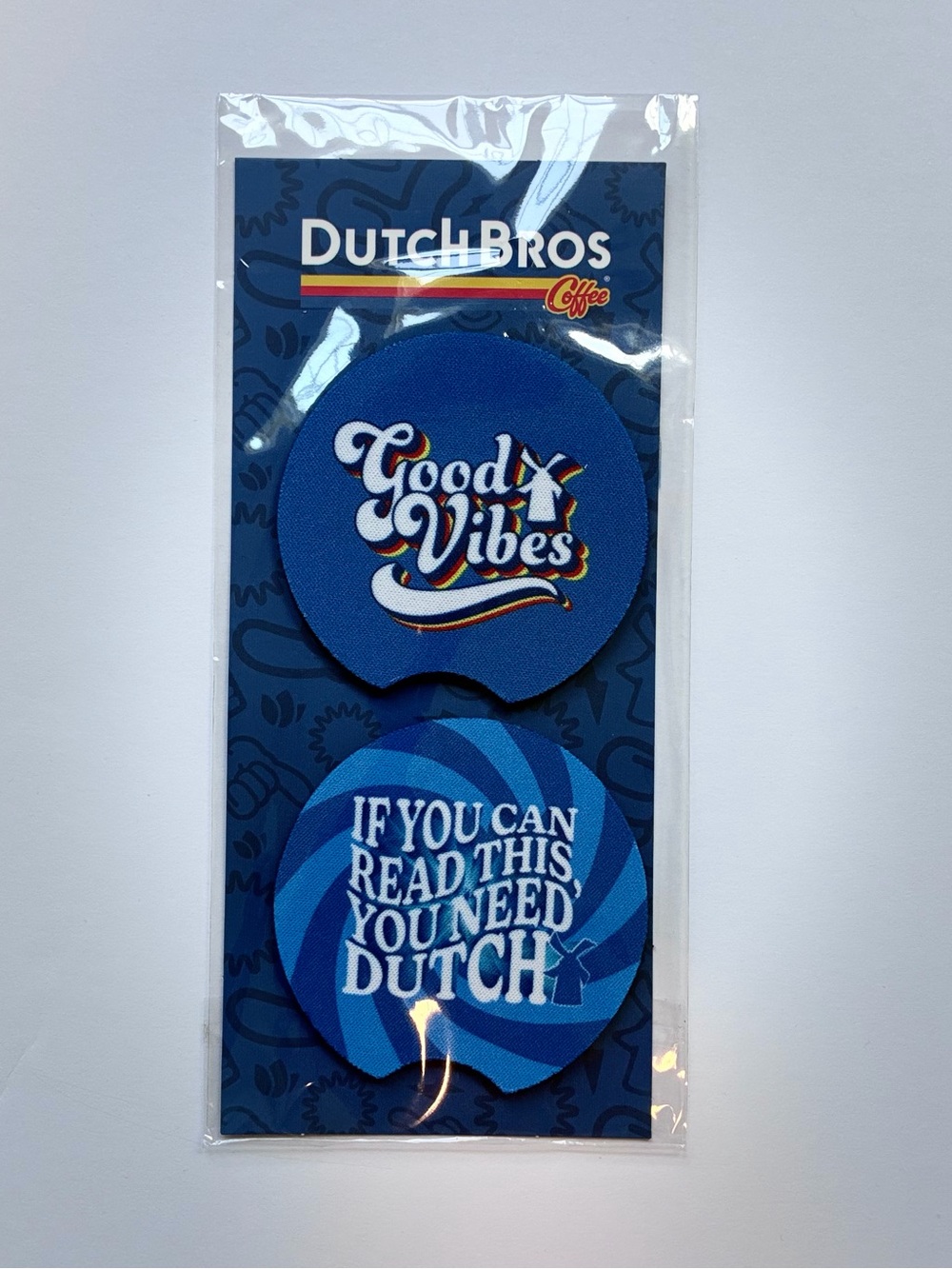 Dutch Bros Blue Car Coasters: UNOPENED